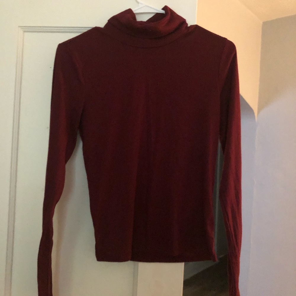 Burgundy Turtle Neck